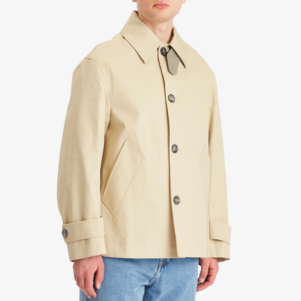 AMI Paris Men's Button Cotton Jacket Ginger/Ash